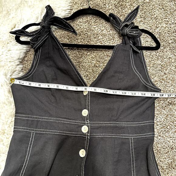 Free People Mini Dress With Bow Straps Size 0 - Picture 4 of 7